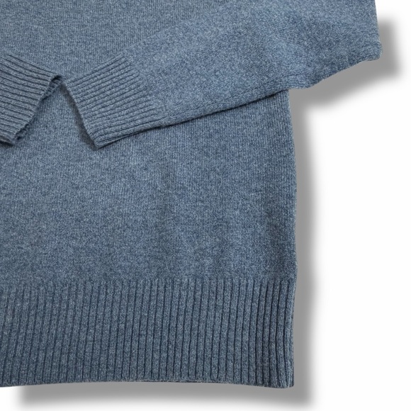 J. Crew Premium Lambswool Blue Crewneck Mens Pullover Jumper Sweater, M - Picture 3 of 8
